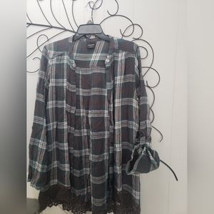 Wallpaher lace bottom cotton flannel szXL